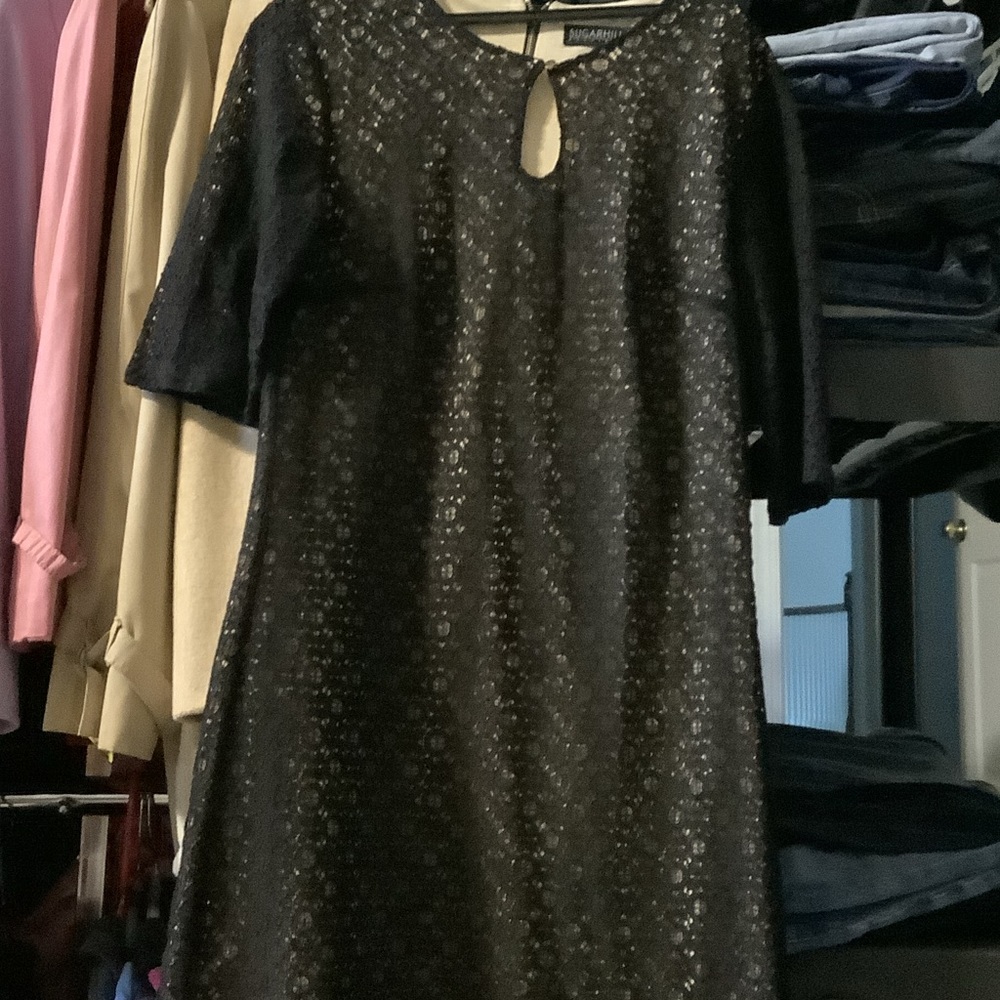 Sugarhill‎ Boutique Chic Black lace overlay Dress